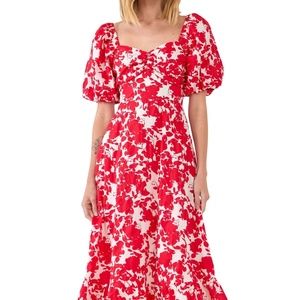 Worn once.  Free the Roses Floral Print Cotton Maxi Dress - size Small